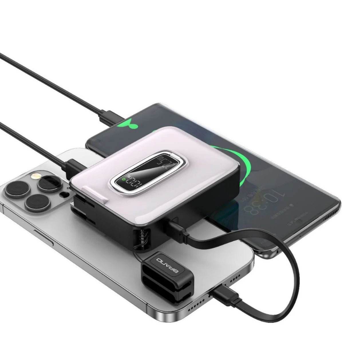 Power Bank Fast Charging 22.5W Built-In Cable