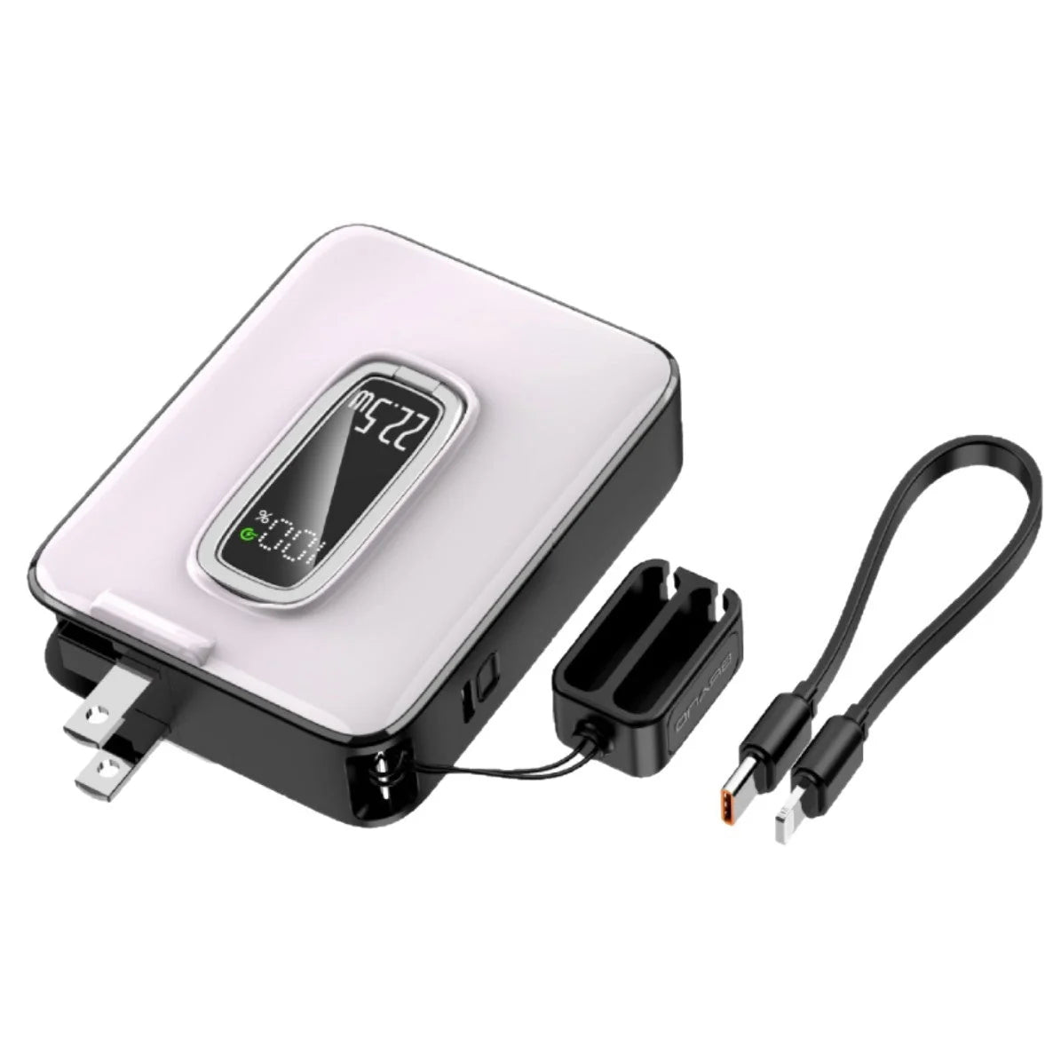 Power Bank Fast Charging 22.5W Built-In Cable