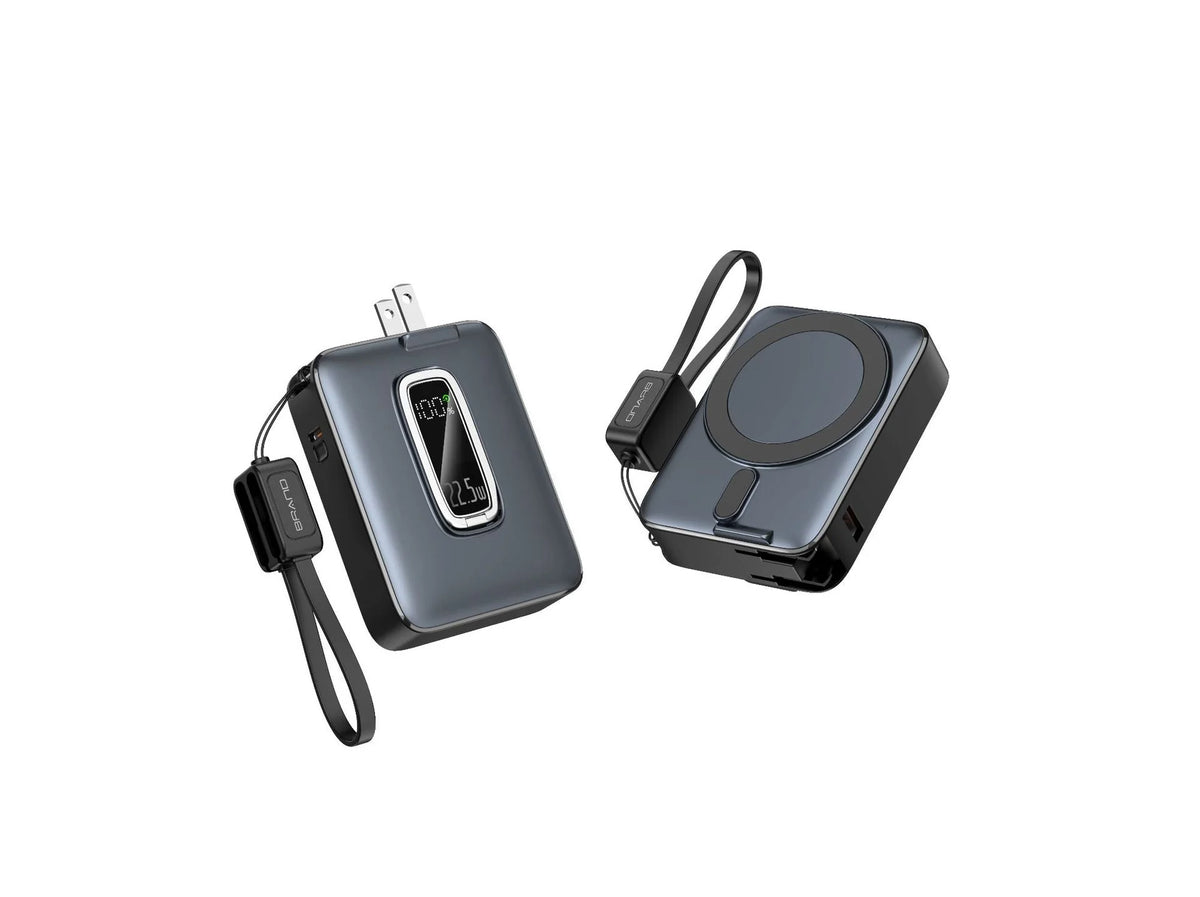 Power Bank Fast Charging 22.5W Built-In Cable