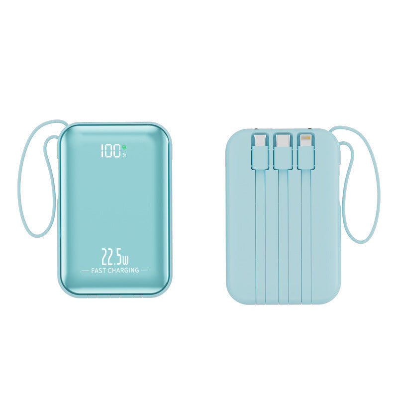 Power Bank Fast Charging Built-In Cables