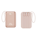 Power Bank Fast Charging Built-In Cables