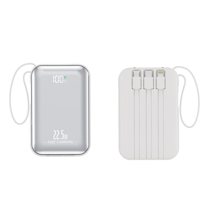 Power Bank Fast Charging Built-In Cables
