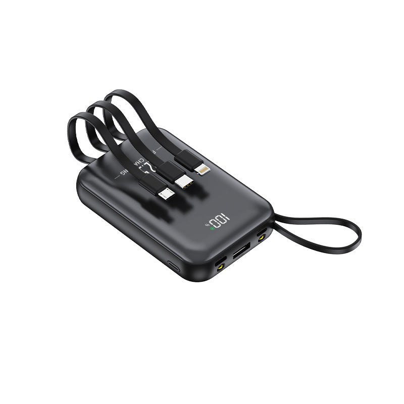 Power Bank Fast Charging Built-In Cables