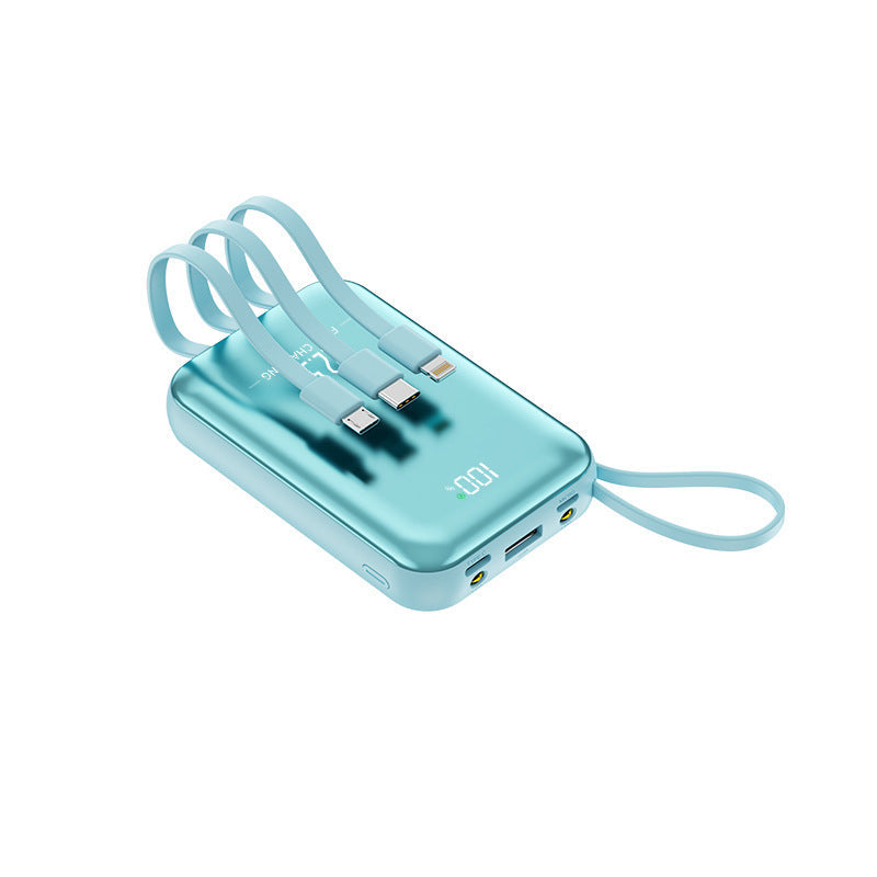 Power Bank Fast Charging Built-In Cables