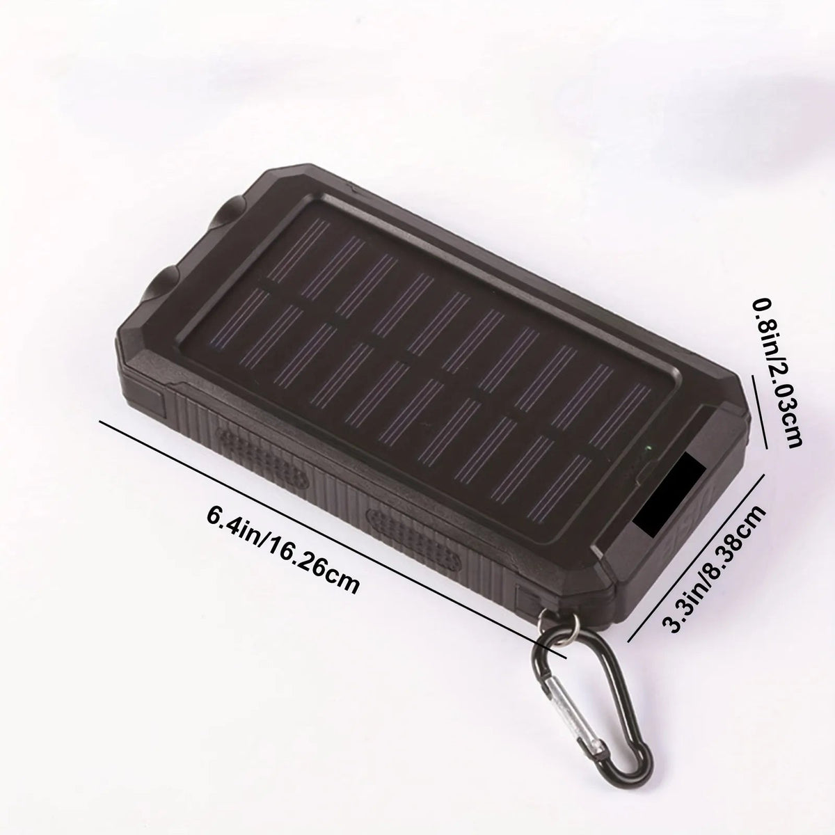 Power Bank & Flashlight Solar & USB Rechargeable 20000mAh