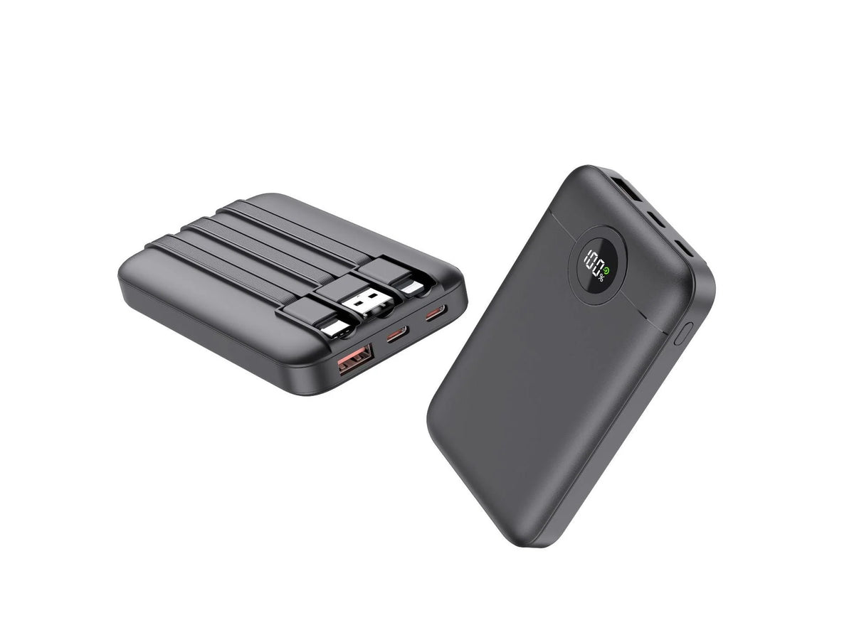 Power Bank High Capacity Integrated Cables & LED Display