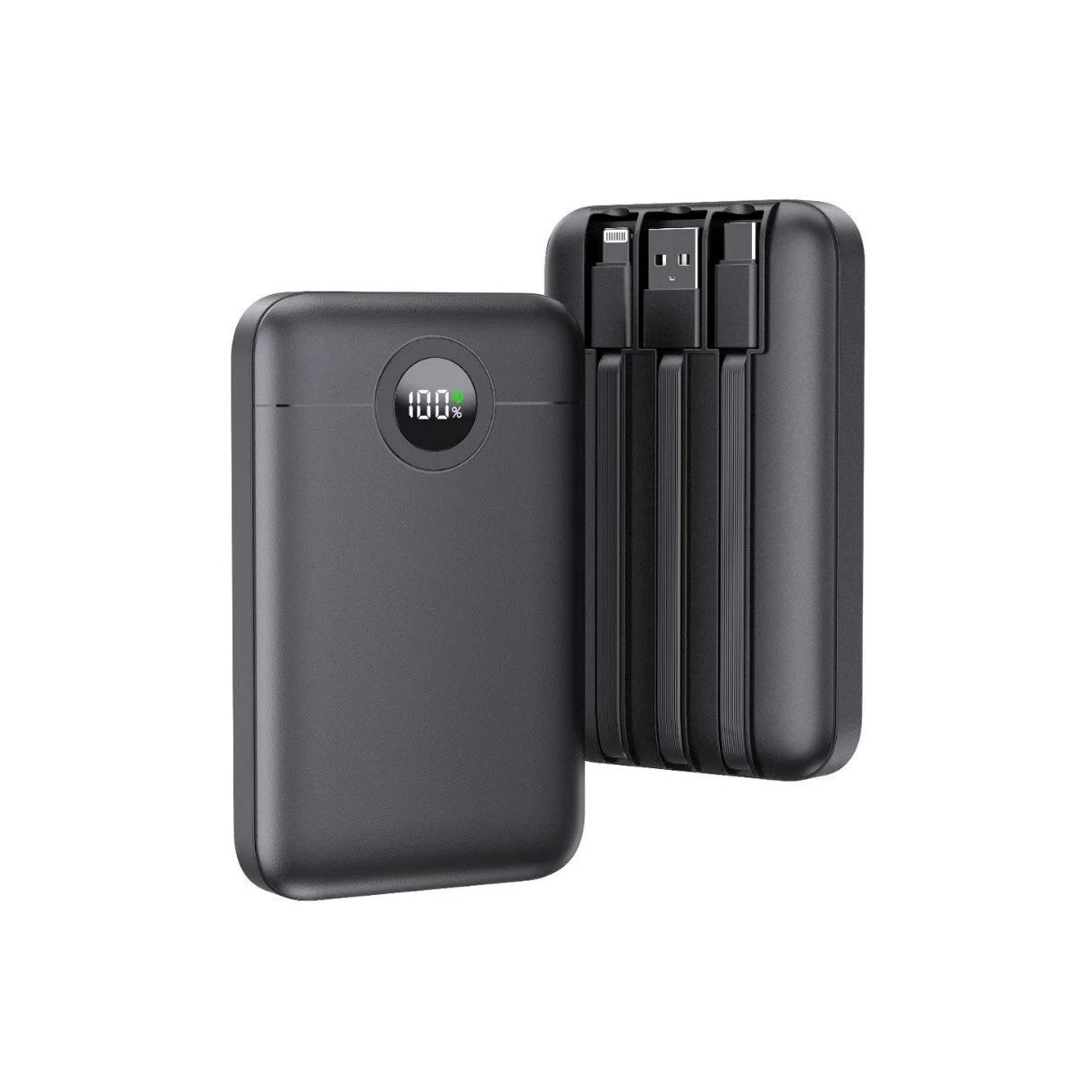 Power Bank High Capacity Integrated Cables & LED Display