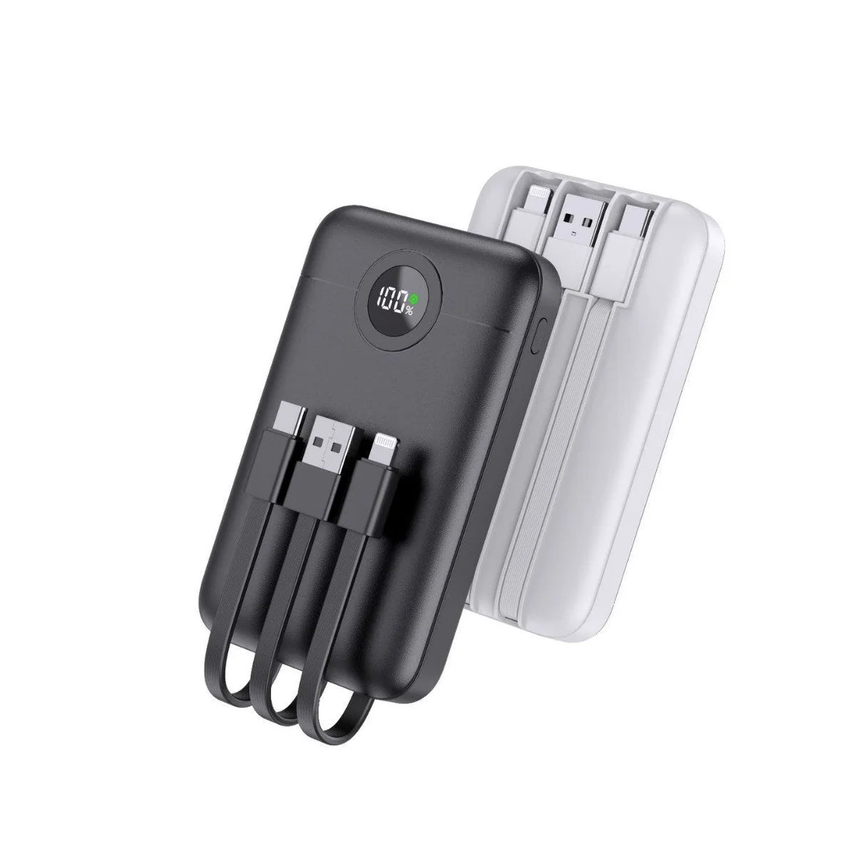 Power Bank High Capacity Integrated Cables & LED Display