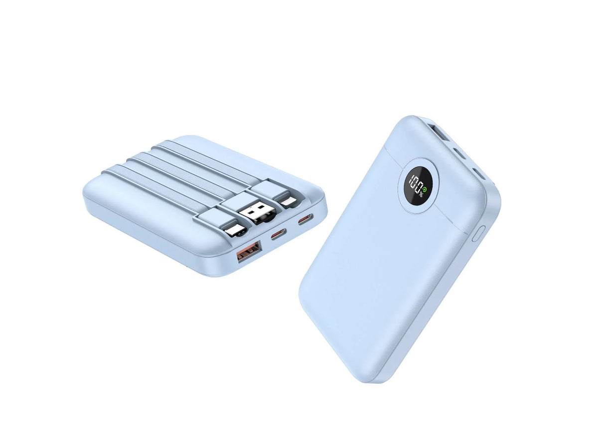 Power Bank High Capacity Integrated Cables & LED Display