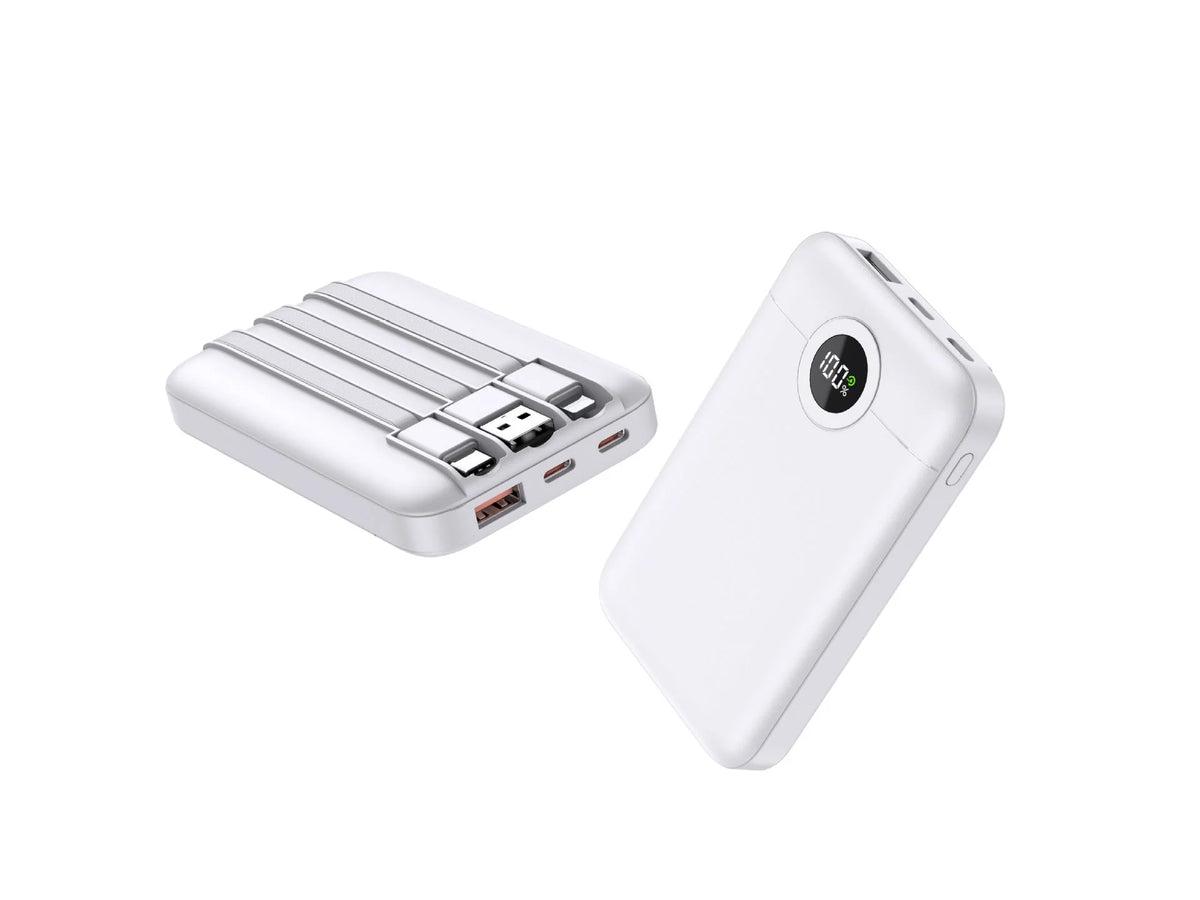 Power Bank High Capacity Integrated Cables & LED Display