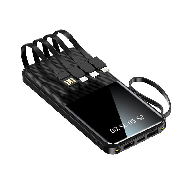 Power Bank Integrated Cables Fast Charging & LCD Display