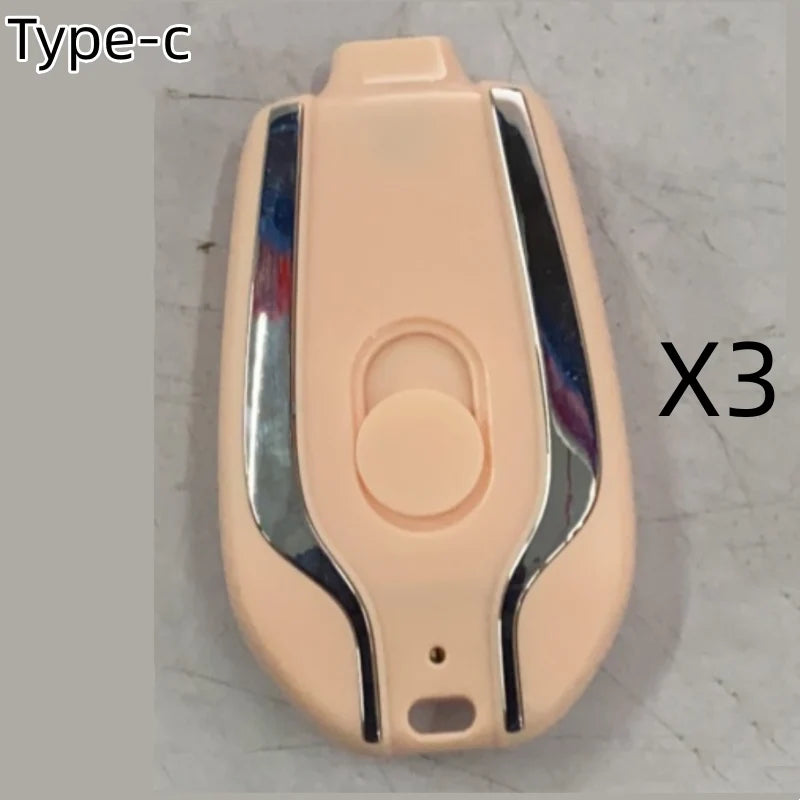 Power Bank Keychain Retractable Cable 1500 mAh