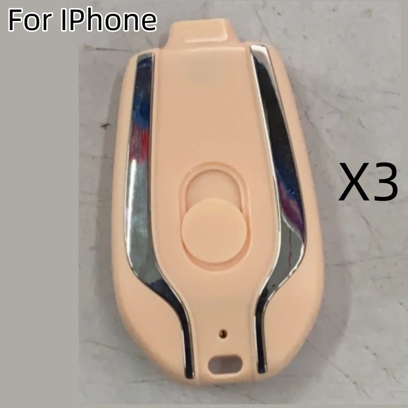 Power Bank Keychain Retractable Cable 1500 mAh