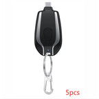 Power Bank Keychain Retractable Cable 1500 mAh