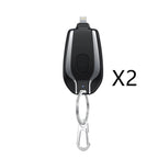 Power Bank Keychain Retractable Cable 1500 mAh