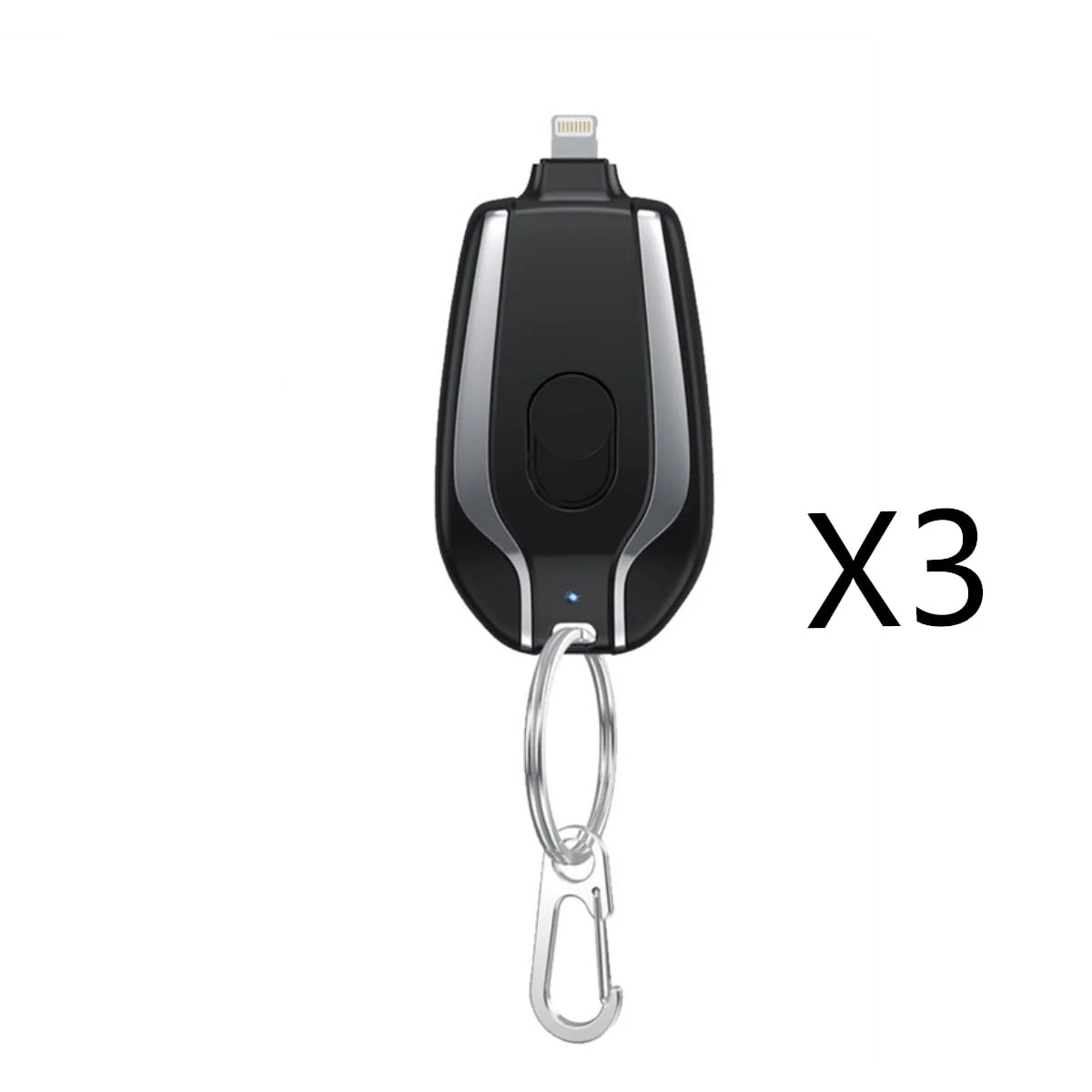 Power Bank Keychain Retractable Cable 1500 mAh