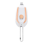 Power Bank Keychain Retractable Cable 1500 mAh