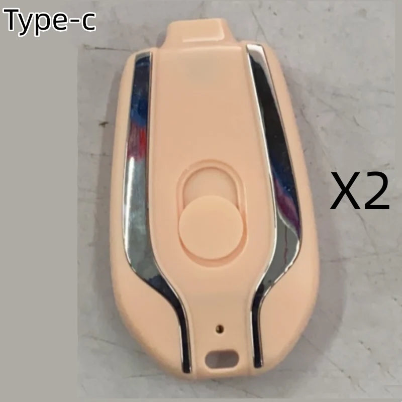 Power Bank Keychain Retractable Cable 1500 mAh