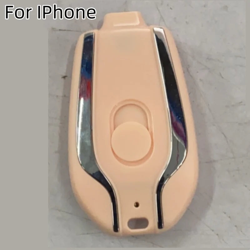 Power Bank Keychain Retractable Cable 1500 mAh