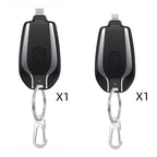 Power Bank Keychain Retractable Cable 1500 mAh