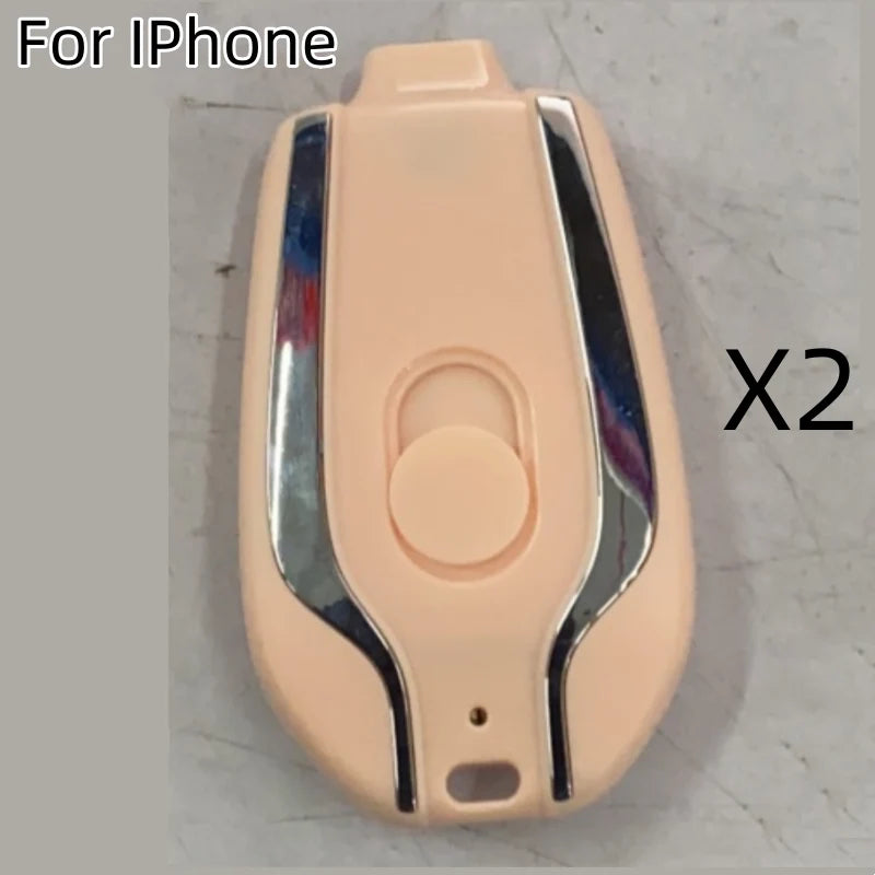 Power Bank Keychain Retractable Cable 1500 mAh