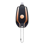 Power Bank Keychain Retractable Cable 1500 mAh