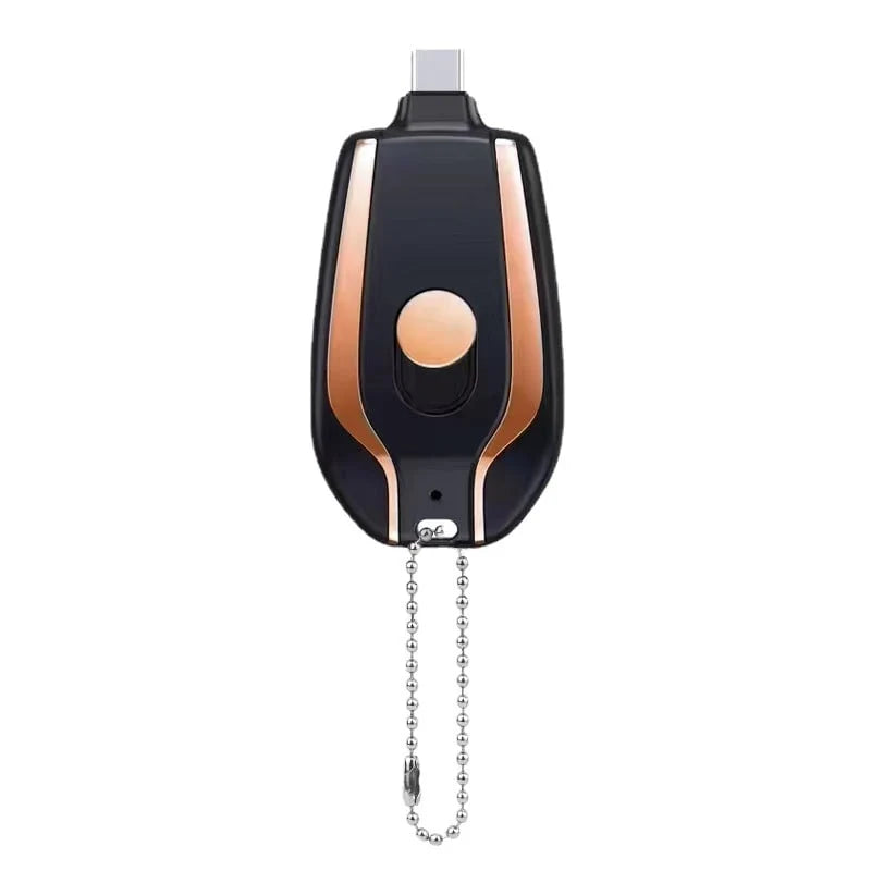 Power Bank Keychain Retractable Cable 1500 mAh