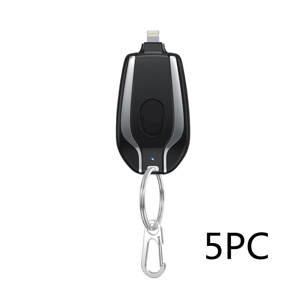 Power Bank Keychain Retractable Cable 1500 mAh