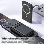 Power Bank Magnetic Wireless Built-In Cables 10000mAh