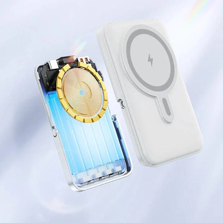 Power Bank Magnetic Wireless Built-In Cables 10000mAh