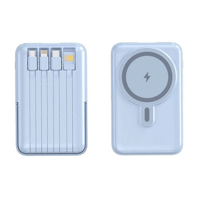 Power Bank Magnetic Wireless Built-In Cables 10000mAh