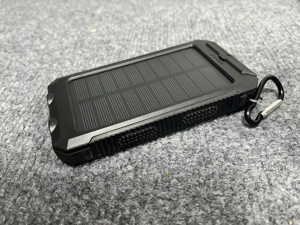 Power Bank Solar Charging Built-In Plug & Dual USB
