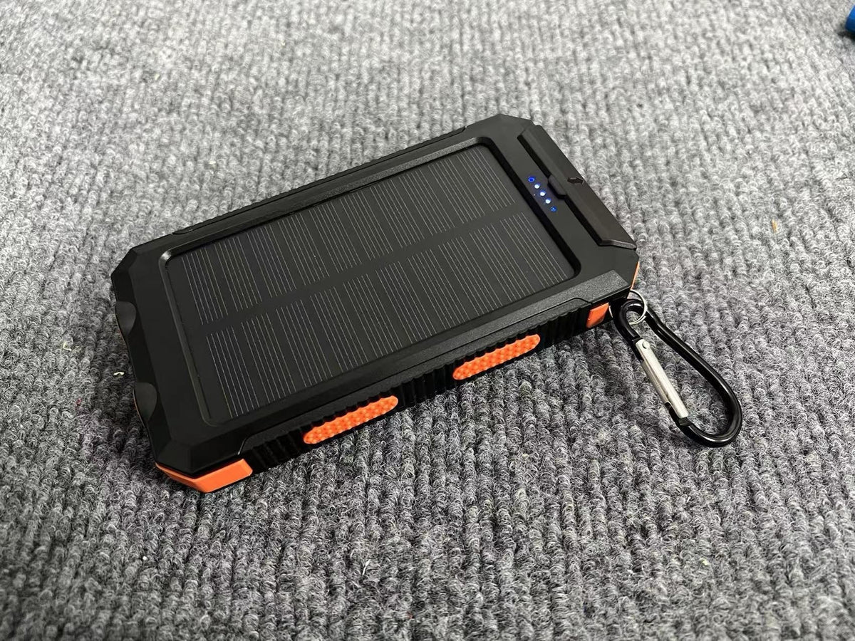 Power Bank Solar Charging Built-In Plug & Dual USB