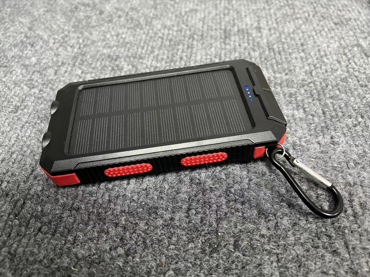 Power Bank Solar Charging Built-In Plug & Dual USB