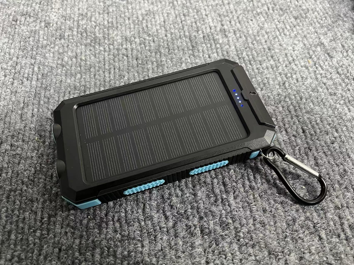 Power Bank Solar Charging Built-In Plug & Dual USB