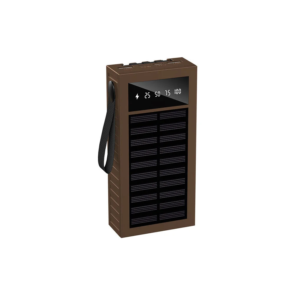 Power Bank Solar Charging Dual USB LED Indicator
