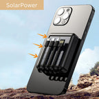 Power Bank Solar Charging LED Flashlight Dual USB