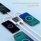 Power Bank Solar Charging LED Flashlight Dual USB