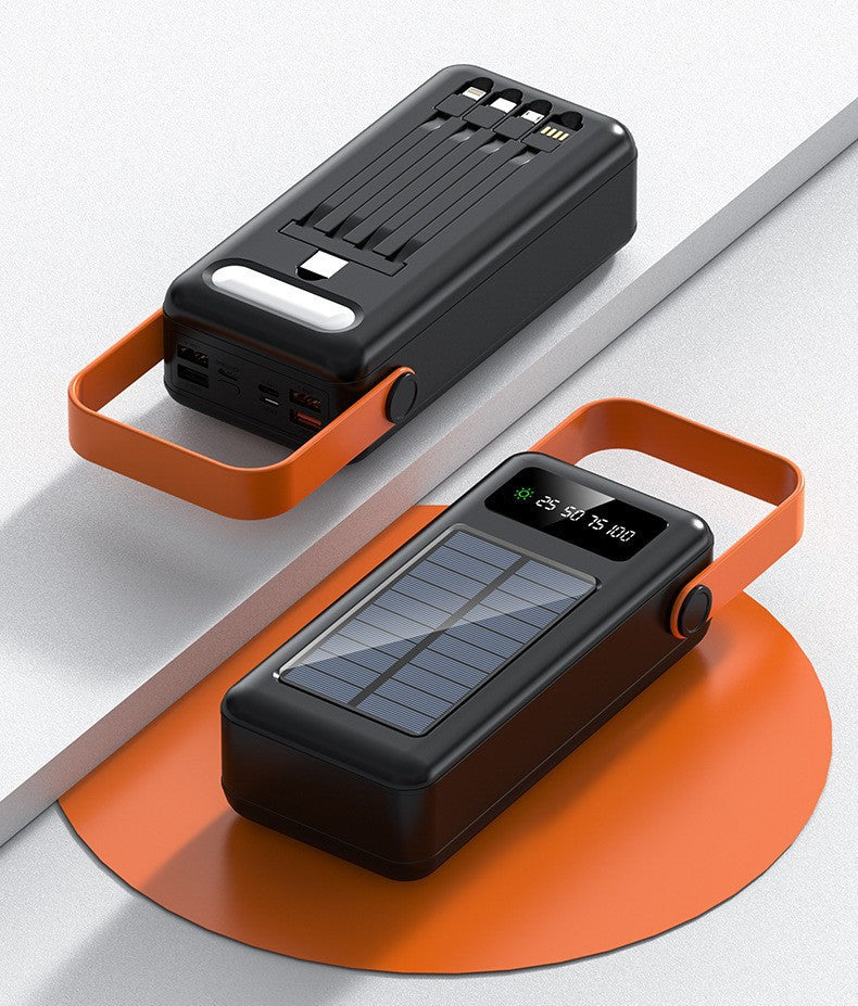 Power Bank Solar High-Capacity LCD Display
