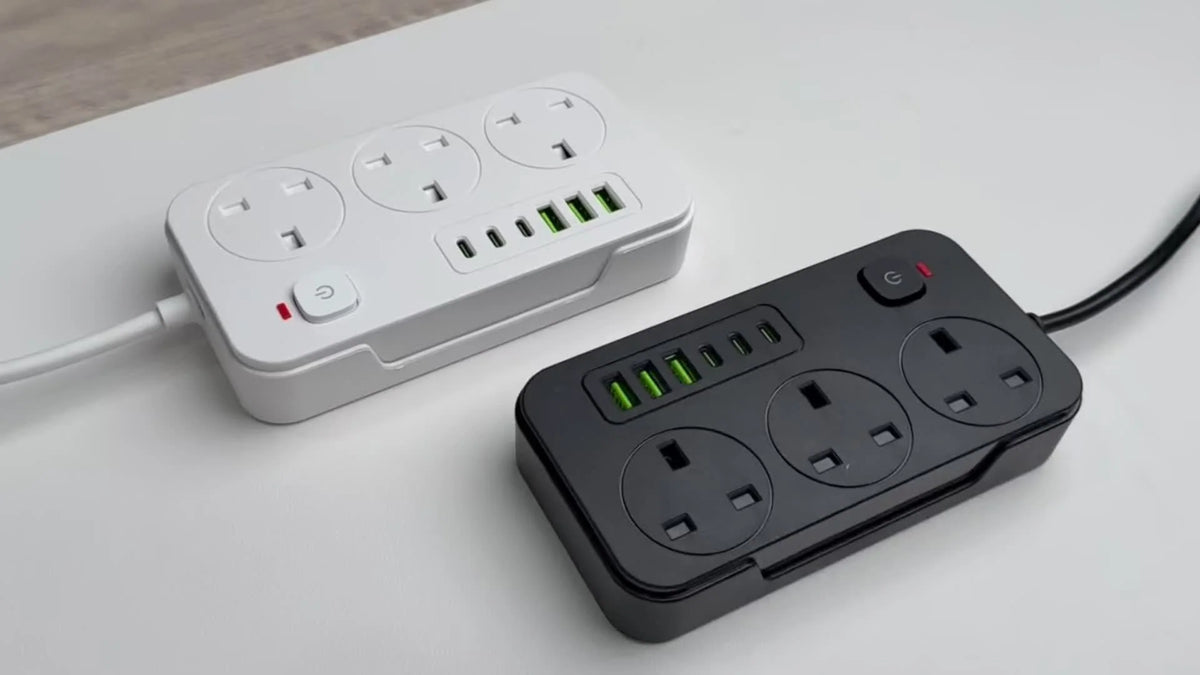 Power Strip 3 AC Outlets 6 USB Surge Protection