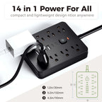 Power Strip 8 AC Outlets 4 USB Surge Protection
