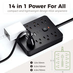 Power Strip & Surge Protector Eight Outlets Four USB