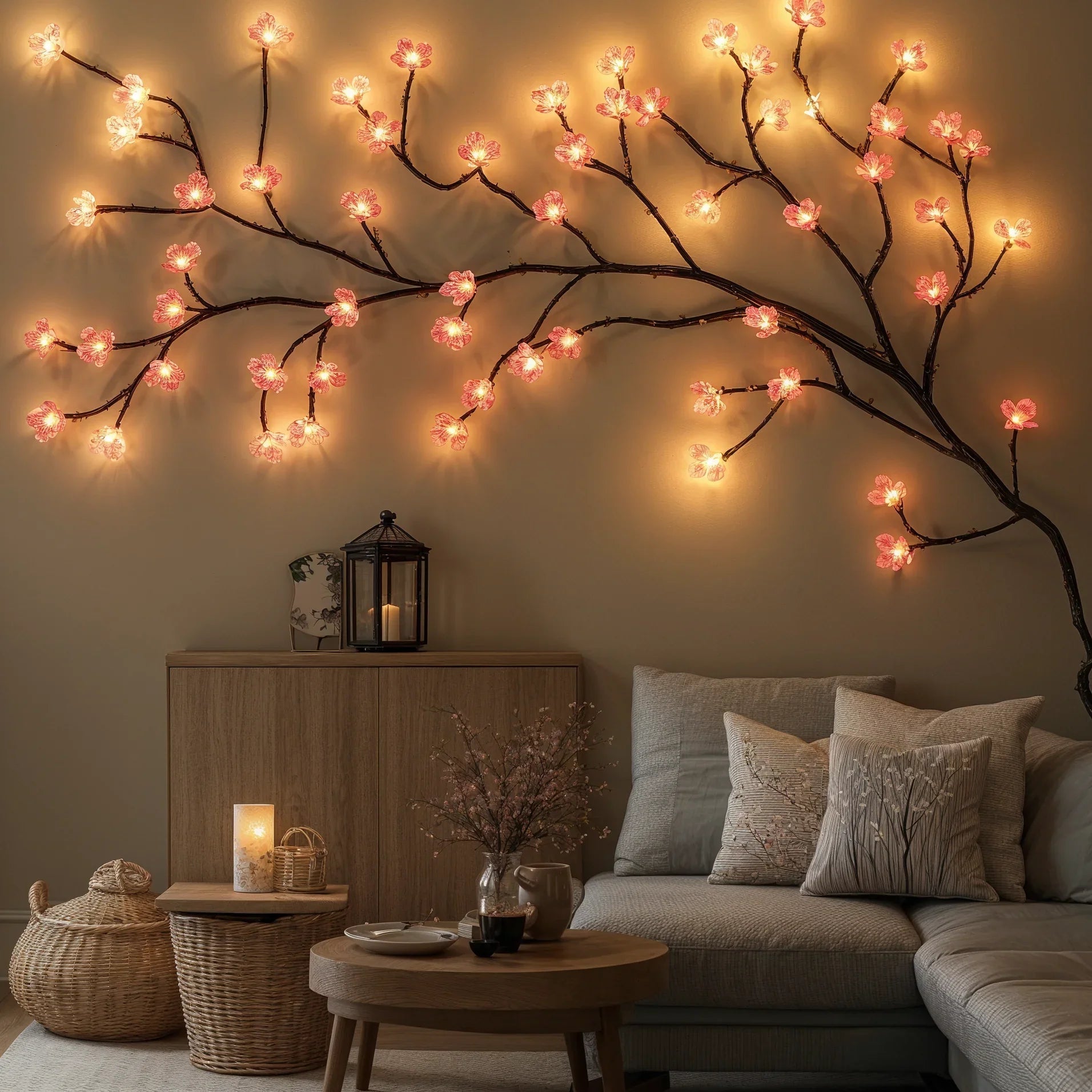 Pre-Assembled USB-Powered Cherry Blossom LED String Lights (1.6 m)