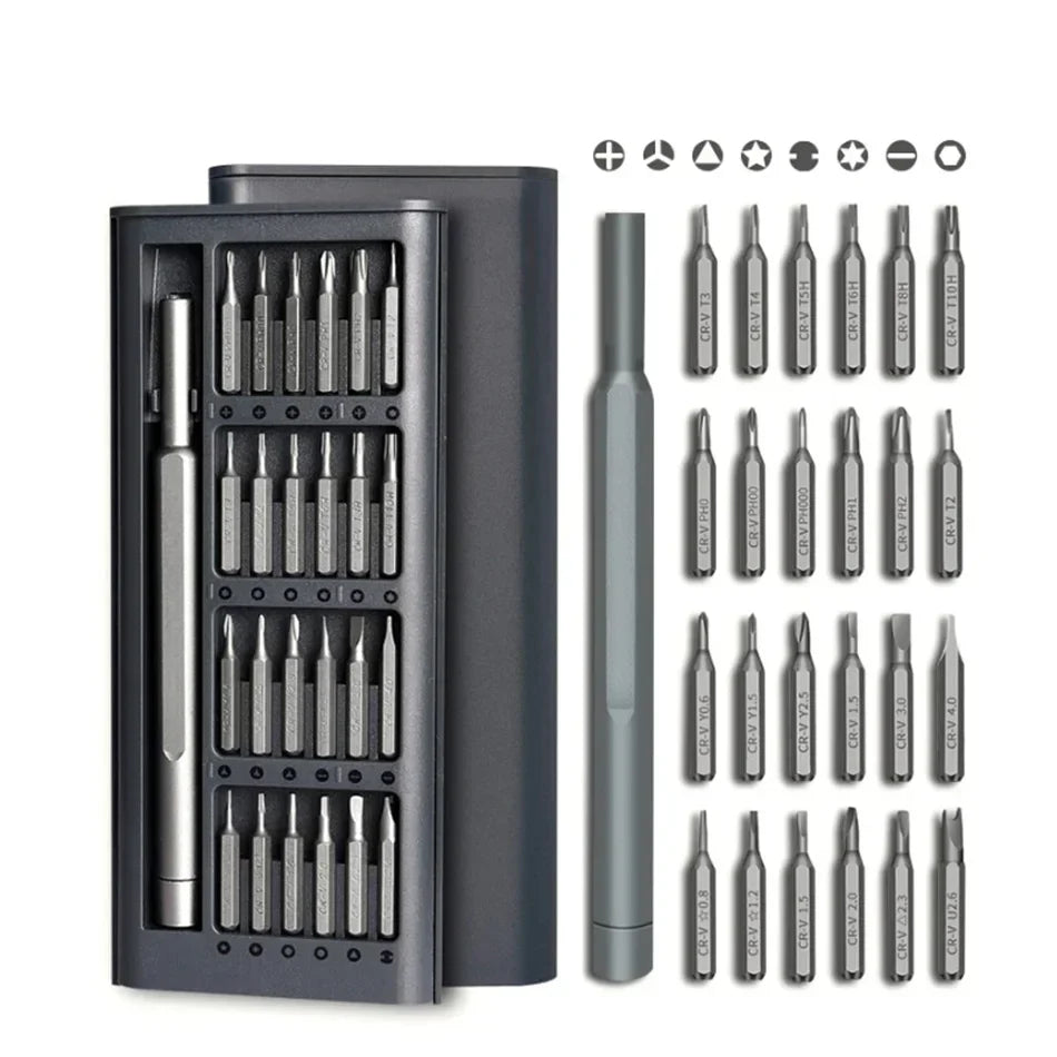 Precision Screwdriver Set Cordless Rechargeable 25 Magnetic Bits