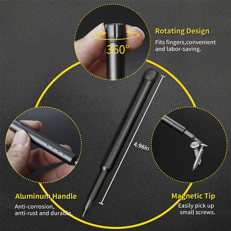 Precision Screwdriver Set Magnetic Tips & Ergonomic Handle