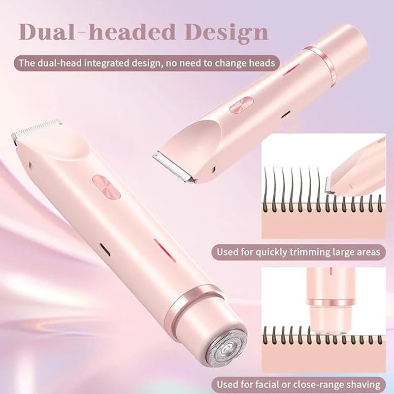 Precision Trimmer Face & Body Dual-Head Waterproof USB-C Rechargeable