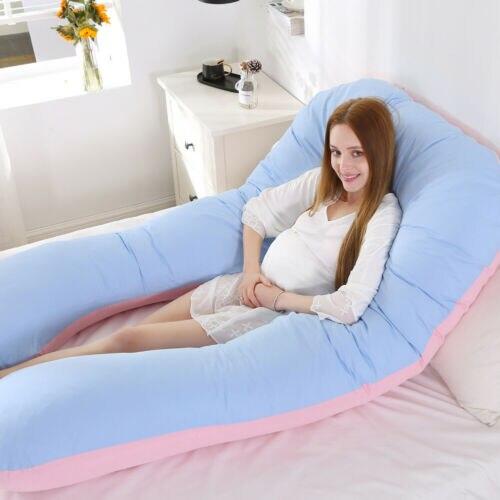 Pregnancy Body Pillow Ergonomic Support Organic Cotton