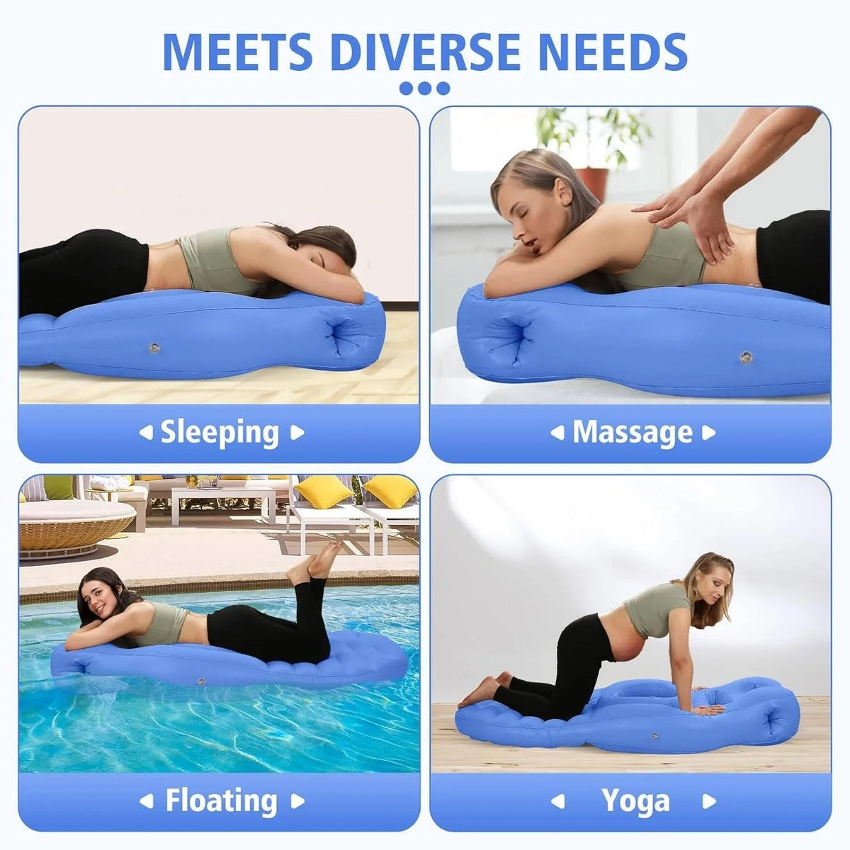 Pregnancy Pillow Belly Cutout Dual Air Chambers