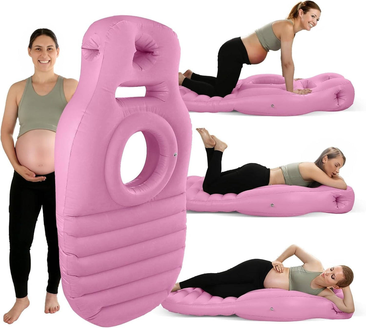 Pregnancy Pillow Belly Cutout & Dual Air Chambers
