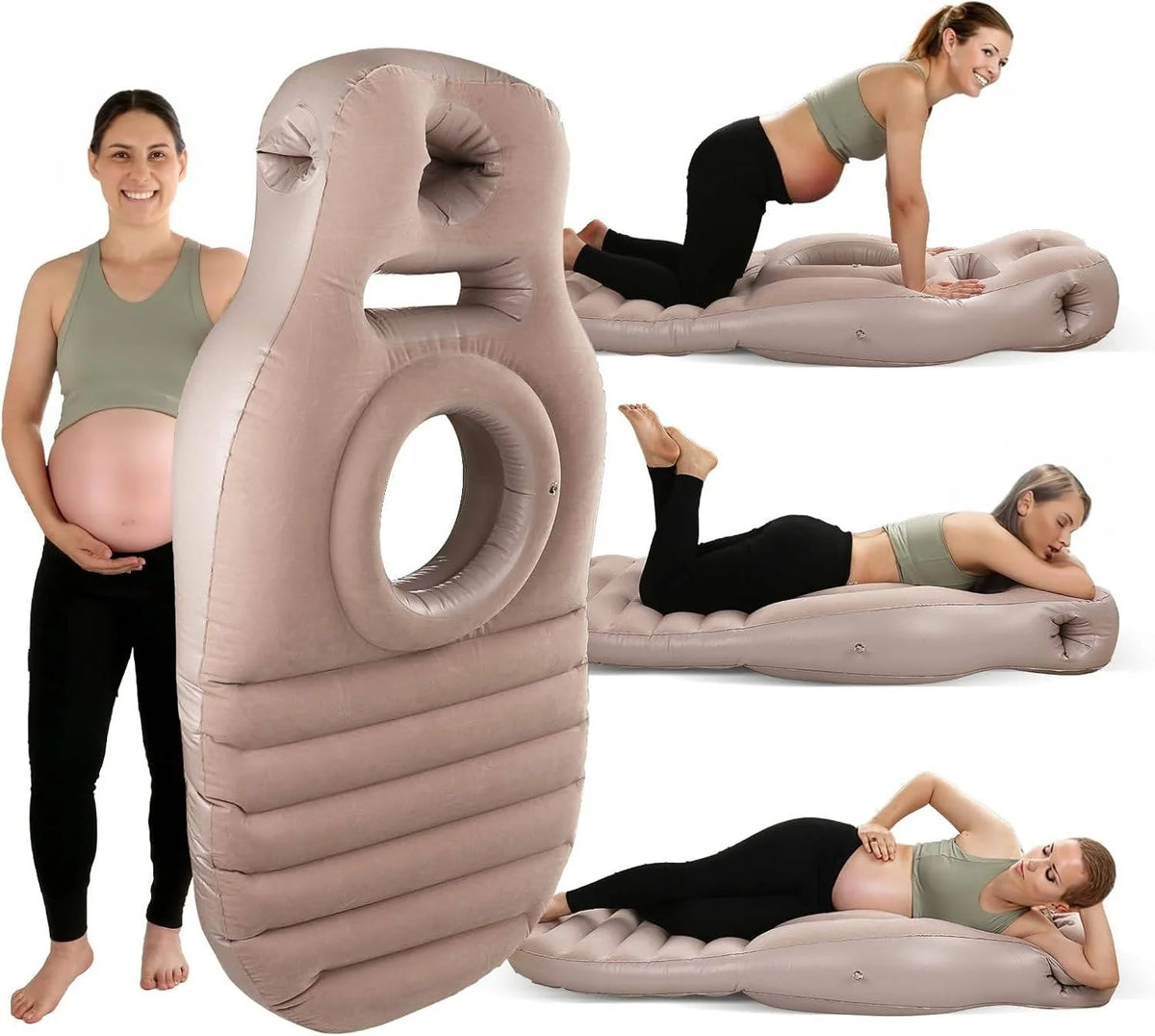Pregnancy Pillow Belly Cutout Dual Air Chambers